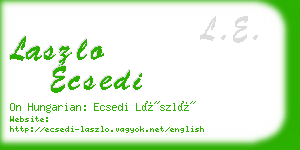 laszlo ecsedi business card